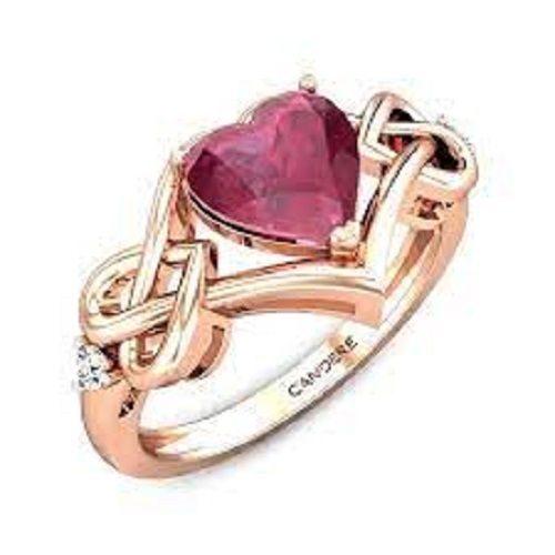 Round 10 Gram Weighted Pink Color Ruby Rings