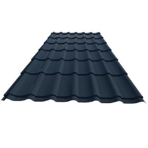 Black 1150 Mm Length Stainless Steel Simple To Install Tile Effect Roofing Sheets 