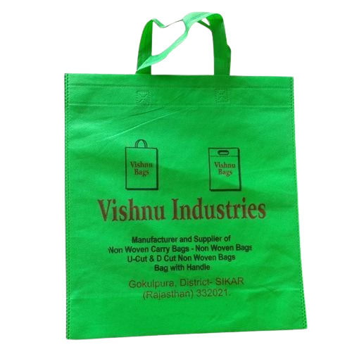 Silver 16 X 21 Inches Printed Non Woven Loop Handle Bag For Shopping