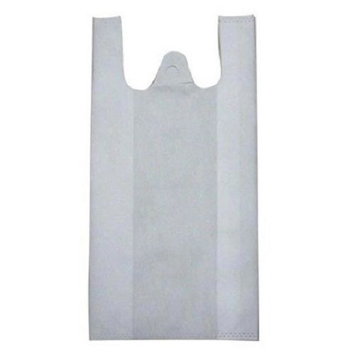 White 8 X 10 Inches Matt Finish Shopping Plain Non Woven W Cut Bags