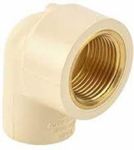 White Cold Rolled L-Shape Polyvinyl Chloride And Brass Elbow For Water Pipeline