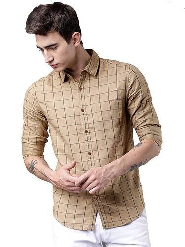 Mens Full Sleeves Stripes Cotton Shirt For Casual Wear