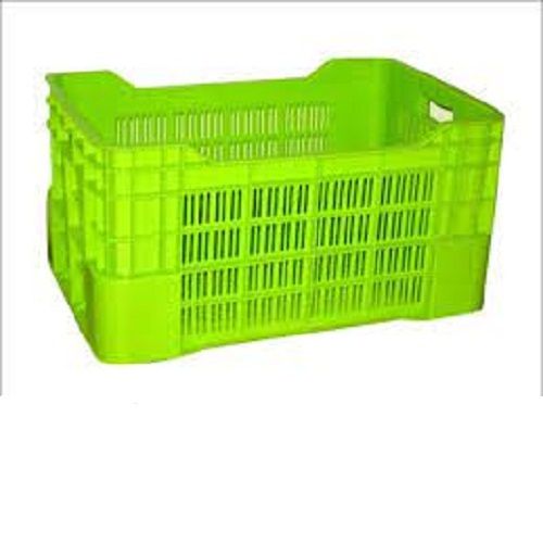 Green Plastic Durable Vegetable Crate