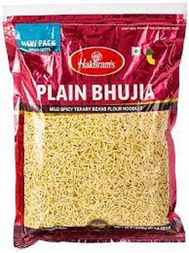 Spicy And Salty Fried Crispy Tasty Plain Bhujia Namkeen, 400 Gm Pack