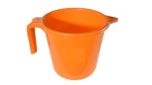 Orange 1.5 Liter Plain Solid Light Weight Durable Pvc Plastic Mug For Commercial Use