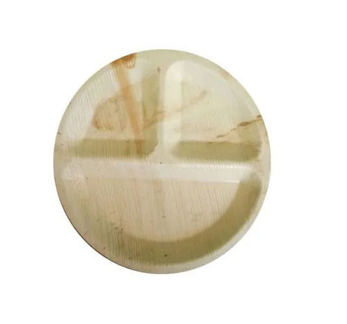 100% Eco-Friendly Disposable 10 Inch Three Partition Areca Leaf Plates