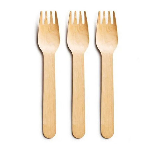 100% Eco-Friendly Disposable 160 MM Birchwood Forks For Parties, Shop, Hotel