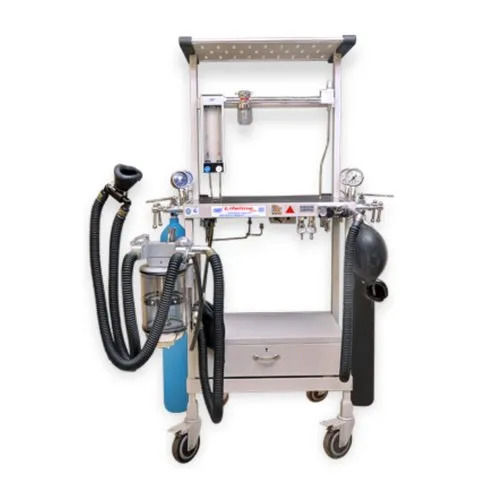 Metal Electric Lifeline Alpha Plus Anaesthesia Machine For Hospital Use