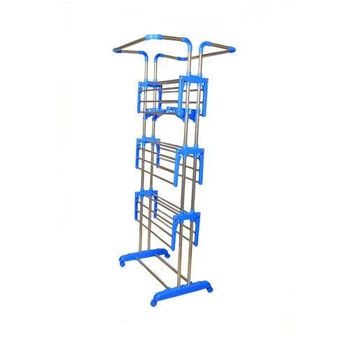 Blue High Load Capacity Corrosion Free Strong Designed Clothes Drying Stand