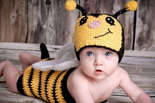 Infant Babies Printed Woolen Warm Cap For Casual Wear