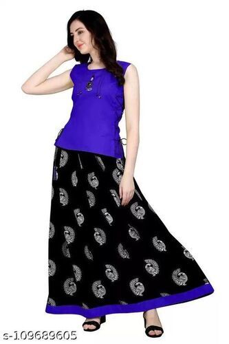 Ladies Skin Friendly Printed Cotton Skirt For Casual Wear