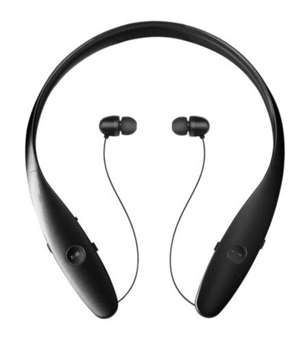 Black Battery Operated Bluetooth Headset For Music And Noise Cancelling Use