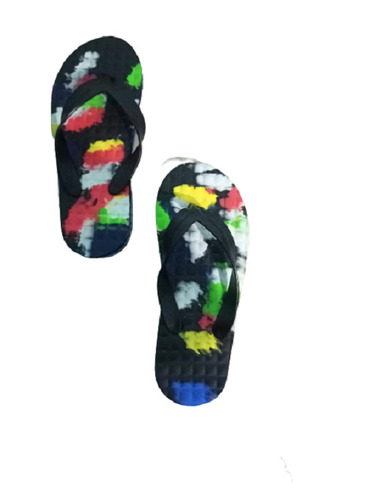 पुरुषों के लिए ईवा काले रंग की आरामदायक और फैंसी रबर स्लिपर