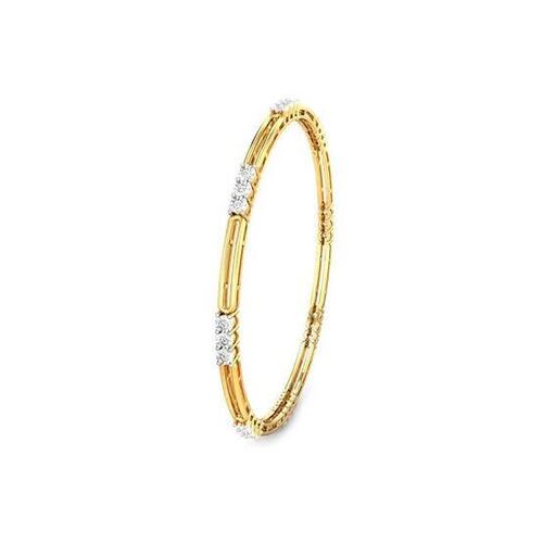 Stainless Steel Ladies Modern Design Gold Bangles For Festival And Party Wear