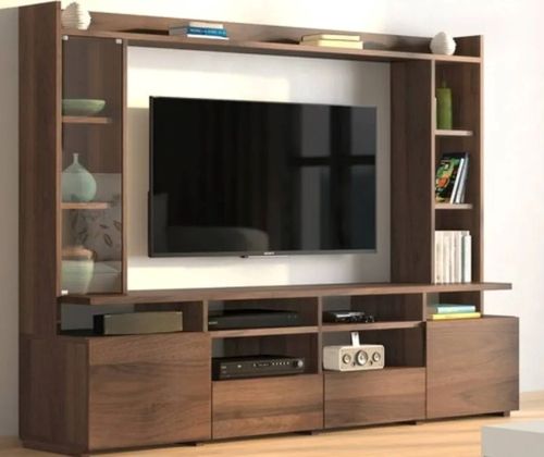 Polished Finish Rectangular Shrinkage Resistant Wooden Wall Mount Tv Cabinet Length: 55 Inch (In)