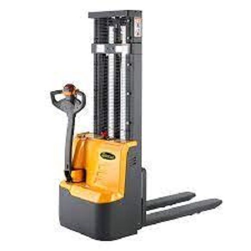 Durable Brand New Reduced Noise Pollution Yellow And Black Colored Electric Stacker 