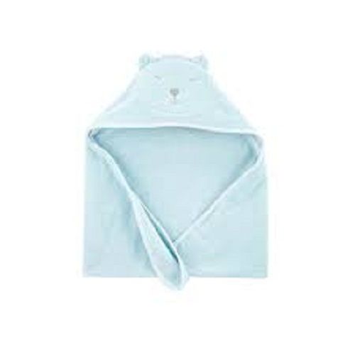 Unisex Sky Blue Cotton Made Hooded Baby Towel Size: 20 Inches