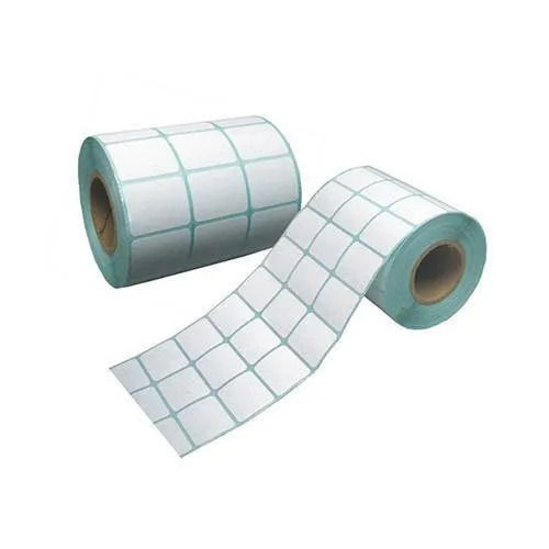 Paper 0.5-1.5 Mm Thickness White Adhesive Label Rolls