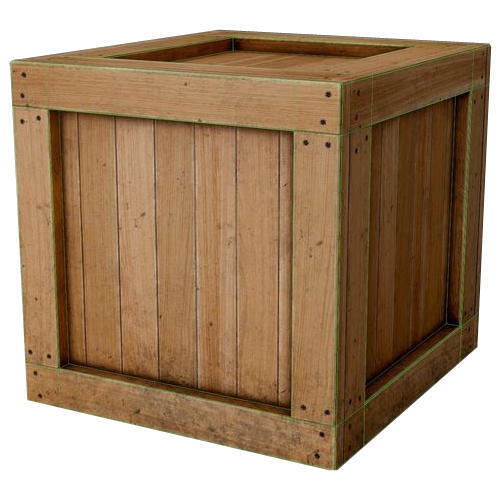 Square Wooden Storage Box - 1.5x1.5 Feet | Durable Solid Design for Heavy Material Packaging