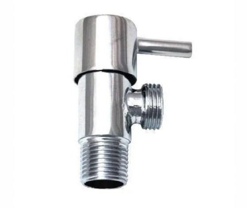 Silver Industrial 10 Cm Brass Polished Angle Valve 