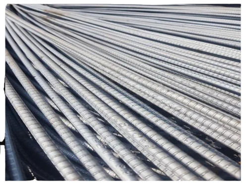 Silver 10 Mm Thickness 12 Meter Mild Steel Tmt Bars For Construction