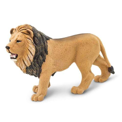 Brown And Black 4 Inches Long Waterproof Plastic Animal Lion Toy For 1-5 Years Old Kids