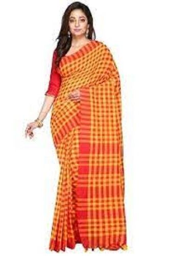 Embroidered Pattern Party Wear Bengal Ladies Cotton Sarees