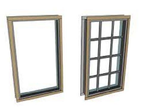 Low Maintenance Rectangular Polished Metal Netting Wooden Window Frame  Application: Home And Residential