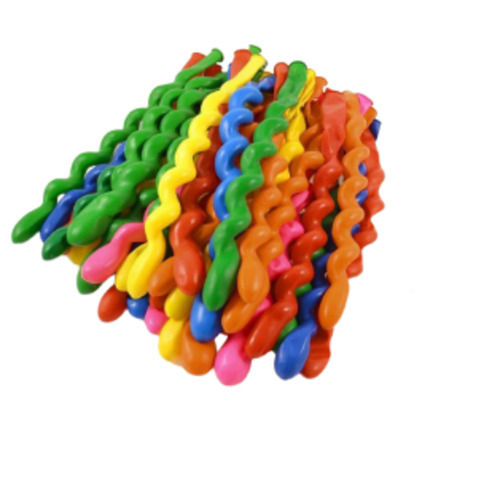 Multi Pack Of 50 Pieces 9 Inches Long Plain Zig Zag Rubber Balloon