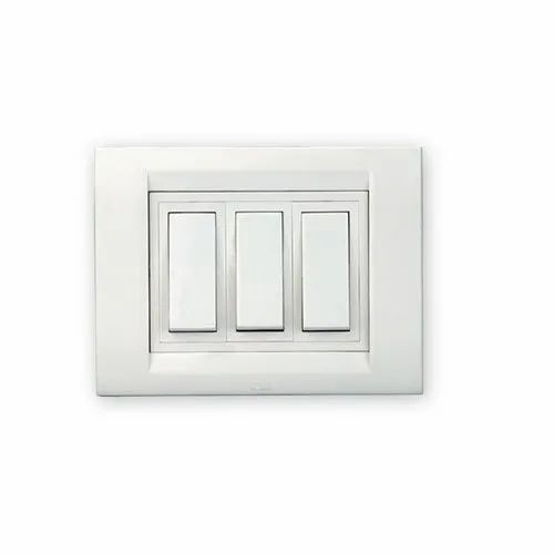 Rectangular Shape 10 Amps White Anchor Modular Switches For Home