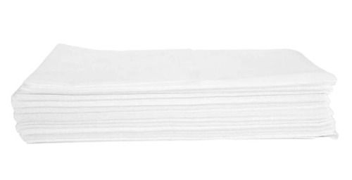 White 70 Grams Plain Non Woven And Cotton Disposable Bed Sheet