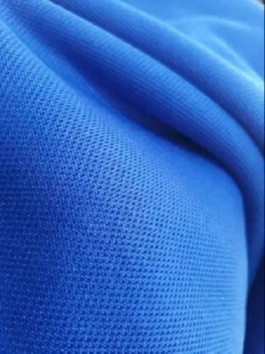 Anti-Static Plain Pure Shiny Smooth Knitted Blue Polyester Fabric Density: 160 Gram Per Cubic Meter (G/M3)