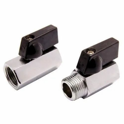 Brass Forged Mini Ball Valve With Size 1/4 Inch - Brass 1/4 Inch Golden Color Low Pressure Medium Temperature For Water Applications