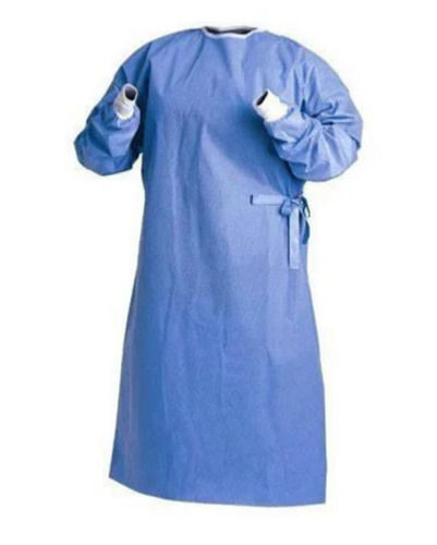 Full Sleeves Disposable Non Woven Polyester Surgical Gown