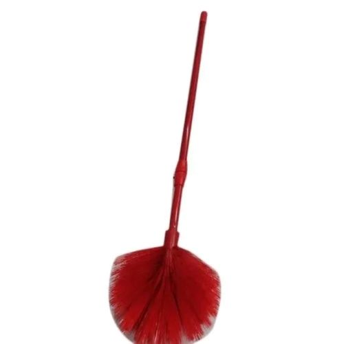 Red Light Weight Durable Adjustable Soft Bristles Cobweb Plastic Cleaning Broom