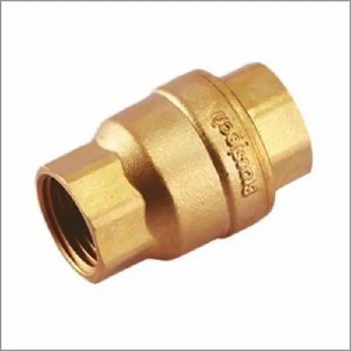 Brass Vertical Valve - 1/2" to 1" BSP Size | Golden Brass, Non Return Design for Air, Water, Fuel Applications