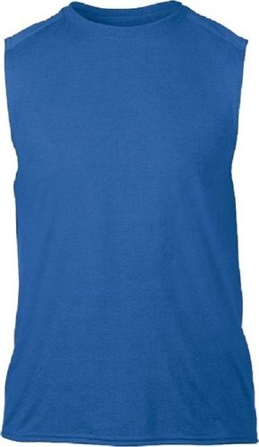 Mens Sleeveless Round Neck Casual Wear Navy Blue Plain Cotton T Shirts  Age Group: 18