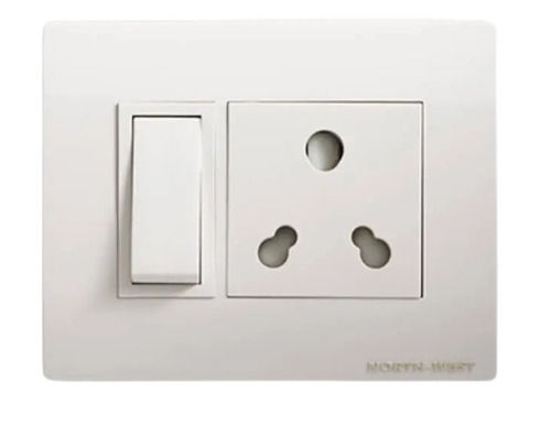 White 15 Amp And 220 Voltage Plastic Electrical Switches