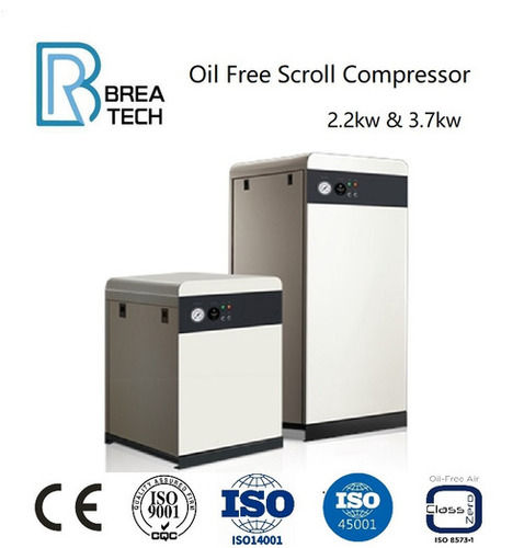 2.2 To 37 kW Oil-Free Scroll Compressor For Industrial, Laboratory, And Clean Air Applications