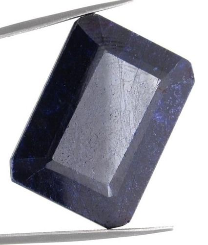 A Grade Antique Black Square Sparkling Sapphire Gemstone 