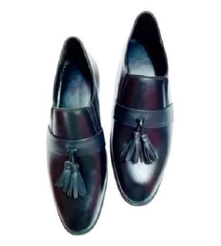 Black Comfortable And Formal Leather Elevator Shoes For Mens