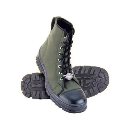 Breathable Comfortable Fit Slip Resistant Sole Plain Leather Mens Safety Jungle Boots