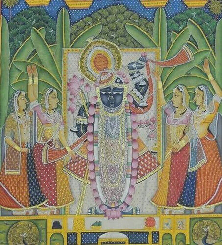 Pichwai Painting Of Shreenathji With Dimensin 4FX6F