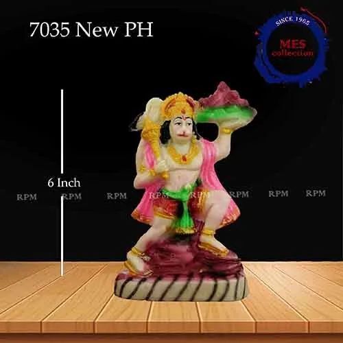 Poly Resin Colored Hanuman Statue For Worship