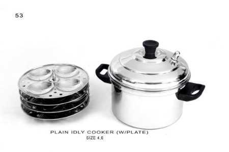 Stainless Steel Plain Idly Cooker Body Thickness: 2.2Mm Gauge