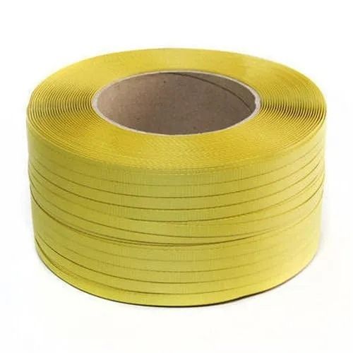 Orange Strong Glossy Woven Pp Box Strapping Roll For Industrial Use, Size 12X16X19 Mm