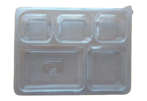 15x10 Inches Rectangular Transparent Disposable Plastic Food Tray