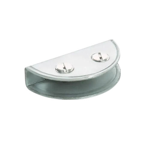 Silver 2 Inches Glass Fitting Stainless Steel D Bracket