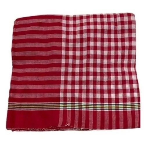 30 X 60 Inch Rectangular Checked Pattern Cotton Gamcha