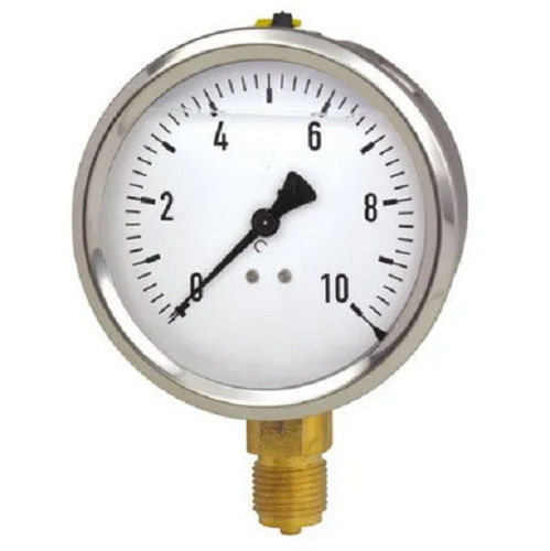 400 Mm Round Steel And Glass Made Analog Pressure Gauge